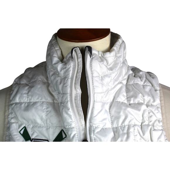Patagonia Nano Puff Vest Womens Medium White Dartmouth Crew Rowing Logo - Picture 5 of 9